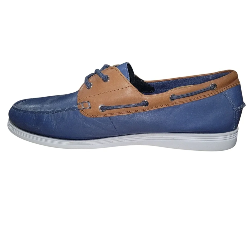 Cole Haan Cornell Men's Boat Shoe 13 M Blue Leather Grand OS Casual C32579